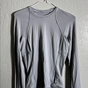 lululemon athletica Light Gray Long Sleeve Men's Tee